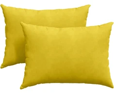 Sofa Pagalvės 2 pcs Geltona 70 x 50 cm Kordūrinis audinys