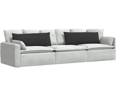 Sofa Pagalvės 2 pcs Juoda 120 x 40 cm audinys