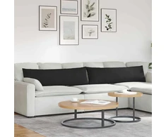 Sofa Pagalvės 2 vnt. audinys Juoda 145 x 40 cm