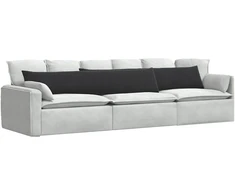 Sofa Pagalvės 2 pcs Juoda 200 x 40 cm Kordūrinis audinys