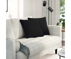 Sofa Pagalvės 2 vnt. audinys Juoda 45 x 45 cm