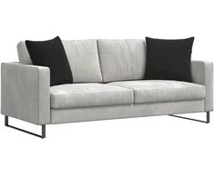 Sofa Pagalvės 2 pcs Juoda 50 x 50 cm Kordūrinis audinys
