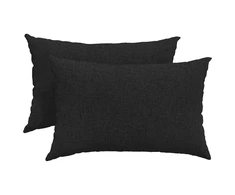Sofa Pagalvės 2 vnt. audinys Juoda 60 x 40 cm