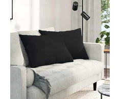 Sofa Pagalvės 2 vnt. audinys Juoda 70 x 50 cm