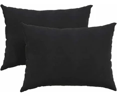 Sofa Pagalvės 2 pcs Juoda 70 x 50 cm Kordūrinis audinys