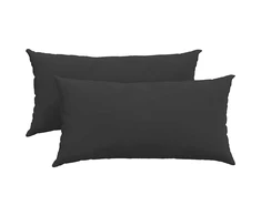 Sofa Pagalvės 2 vnt. audinys Juoda 80 x 40 cm