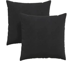 Sofa Pagalvės 2 pcs Juoda 80 x 80 cm Kordūrinis audinys