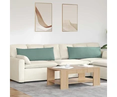 Sofa Pagalvės 2 pcs Jūrinė žalia 120 x 40 cm Kordūrinis audinys
