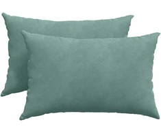 Sofa Pagalvės 2 pcs Jūrinė žalia 60 x 40 cm Kordūrinis audinys