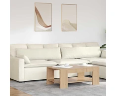 Sofa Pagalvės 2 pcs Kreminė 145 x 40 cm Kordūrinis audinys