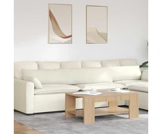 Sofa Pagalvės 2 pcs Kreminė 200 x 40 cm Kordūrinis audinys