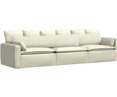 Sofa Pagalvės 2 pcs Kreminė 200 x 40 cm Kordūrinis audinys