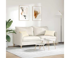 Sofa Pagalvės 2 pcs Kreminė 50 x 30 cm Kordūrinis audinys