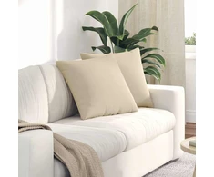 Sofa Pagalvės 2 vnt. audinys Kreminė 50 x 50 cm