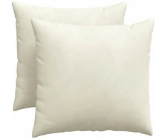 Sofa Pagalvės 2 pcs Kreminė 50 x 50 cm Kordūrinis audinys