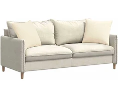 Sofa Pagalvės 2 pcs Kreminė 50 x 50 cm Kordūrinis audinys