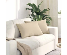Sofa Pagalvės 2 vnt. audinys Kreminė 60 x 40 cm