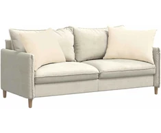 Sofa Pagalvės 2 vnt. Kreminė 70 x 50 cm Kordūrinis audinys
