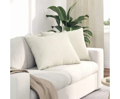 Sofa Pagalvės 2 pcs Kreminė 70 x 50 cm Kordūrinis audinys