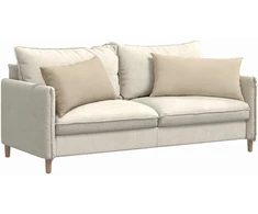 Sofa Pagalvės 2 vnt. audinys Kreminė 80 x 40 cm