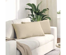 Sofa Pagalvės 2 vnt. audinys Kreminė 80 x 40 cm