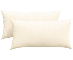 Sofa Pagalvės 2 pcs Kreminė 80 x 40 cm Kordūrinis audinys