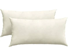 Sofa Pagalvės 2 pcs Kreminė 80 x 40 cm Kordūrinis audinys