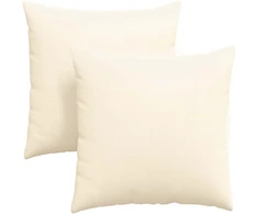 Sofa Pagalvės 2 pcs Kreminė 80 x 80 cm Kordūrinis audinys