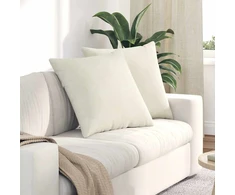 Sofa Pagalvės 2 vnt. Kreminė 80 x 80 cm Kordūrinis audinys