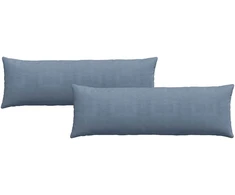 Sofa Pagalvės 2 pcs Mėlyna 120 x 40 cm Kordūrinis audinys