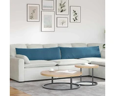 Sofa Pagalvės 2 pcs Mėlyna 145 x 40 cm Kordūrinis audinys
