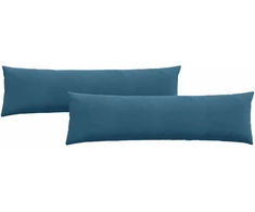 Sofa Pagalvės 2 pcs Mėlyna 145 x 40 cm Kordūrinis audinys