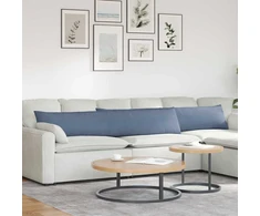 Sofa Pagalvės 2 pcs Mėlyna 200 x 40 cm Kordūrinis audinys