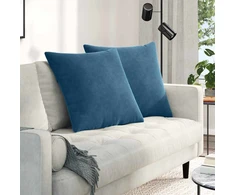 Sofa Pagalvės 2 pcs Mėlyna 60 x 60 cm Kordūrinis audinys