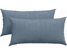 Sofa Pagalvės 2 pcs Mėlyna 80 x 40 cm Kordūrinis audinys