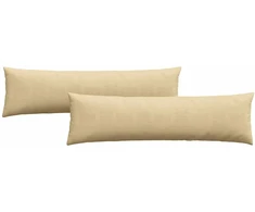Sofa Pagalvės 2 pcs Pilkai žalia 145 x 40 cm Kordūrinis audinys