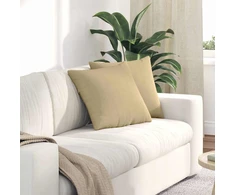 Sofa Pagalvės 2 pcs Pilkai žalia 45 x 45 cm Kordūrinis audinys