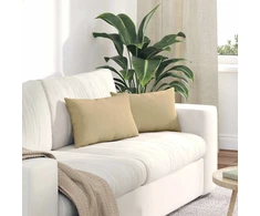 Sofa Pagalvės 2 pcs Pilkai žalia 50 x 30 cm Kordūrinis audinys