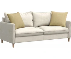 Sofa Pagalvės 2 pcs Pilkai žalia 50 x 50 cm Kordūrinis audinys