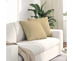 Sofa Pagalvės 2 pcs Pilkai žalia 50 x 50 cm Kordūrinis audinys