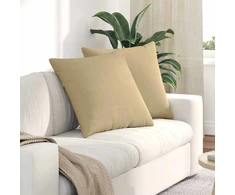Sofa Pagalvės 2 pcs Pilkai žalia 60 x 60 cm Kordūrinis audinys