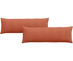 Sofa Pagalvės 2 pcs Raudona oranžinė 120 x 40 cm