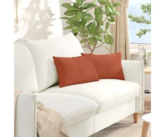 Sofa Pagalvės 2 pcs Raudona oranžinė 50 x 30 cm