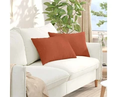 Sofa Pagalvės 2 pcs Raudona oranžinė 60 x 40 cm