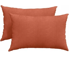 Sofa Pagalvės 2 pcs Raudona oranžinė 60 x 40 cm