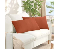 Sofa Pagalvės 2 pcs Raudona oranžinė 80 x 40 cm