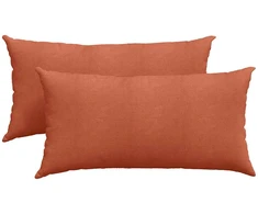 Sofa Pagalvės 2 pcs Raudona oranžinė 80 x 40 cm