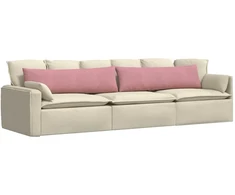 Sofa Pagalvės 2 pcs Rožinė 145 x 40 cm Kordūrinis audinys