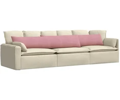 Sofa Pagalvės 2 pcs Rožinė 200 x 40 cm Kordūrinis audinys