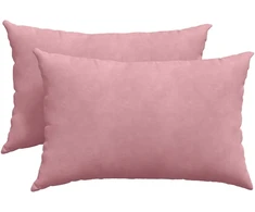 Sofa Pagalvės 2 pcs Rožinė 60 x 40 cm Kordūrinis audinys